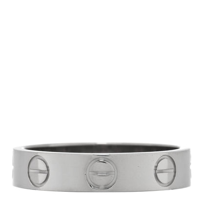 Cartier 18K White Gold 3.5mm LOVE Wedding Band Ring 45 3.25 3 of 5