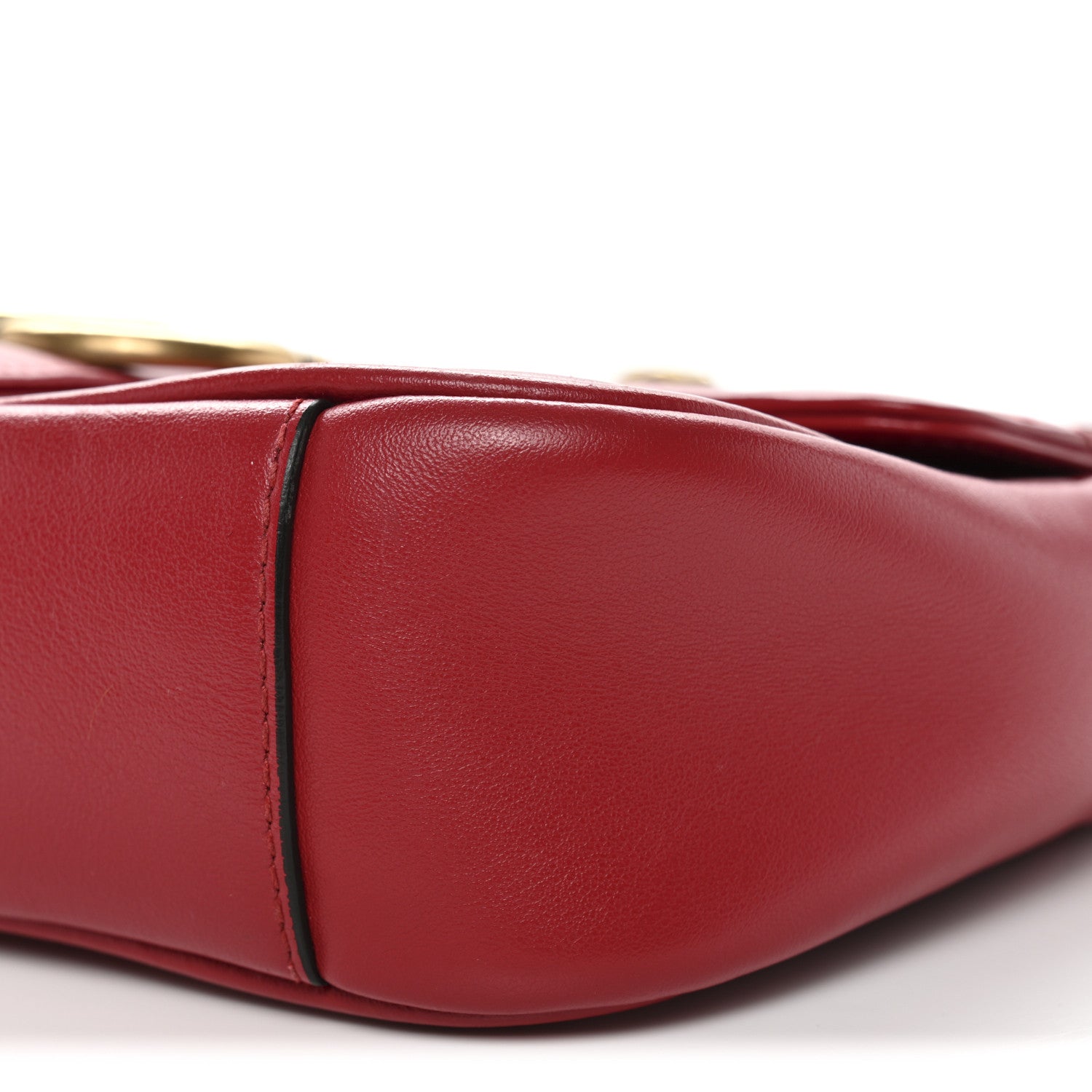 GUCCI ショルダーバッグ　ハイビスカスレッド Gucci Guccissima Signature Small Padlock Top Handle Bag Hibiscus
