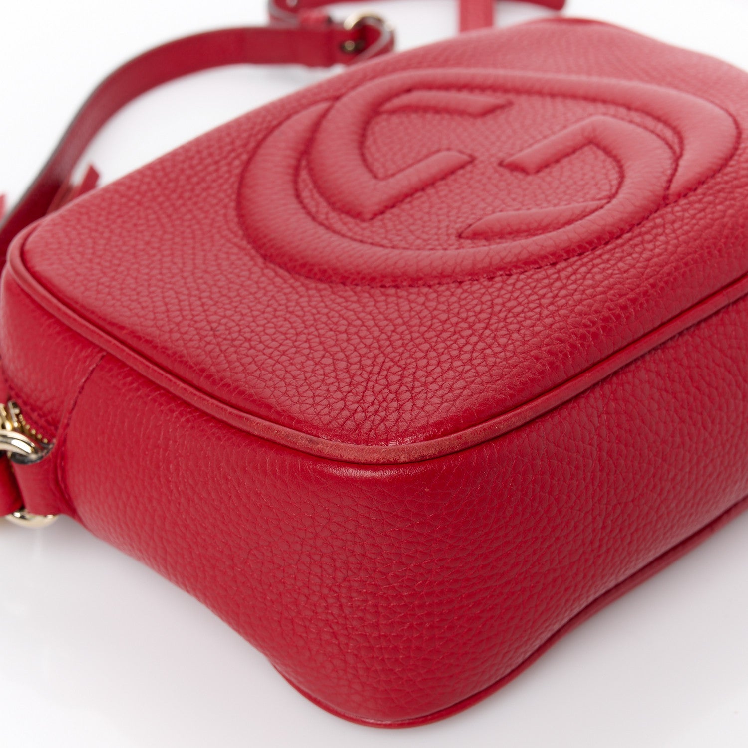 Gucci Pebbled Calfskin Small Soho Disco Bag Tabasco Red 14 of 14