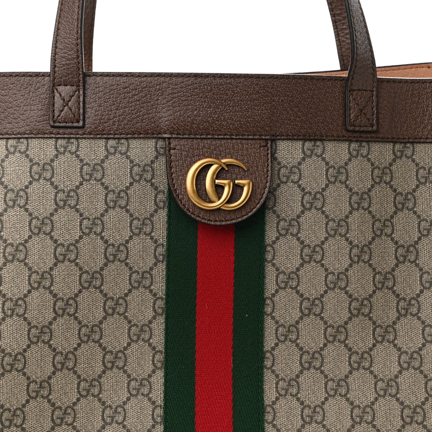 X DISNEY GG Supreme Monogram Web Three Little Pigs Large Ophidia Tote Beige New Acero