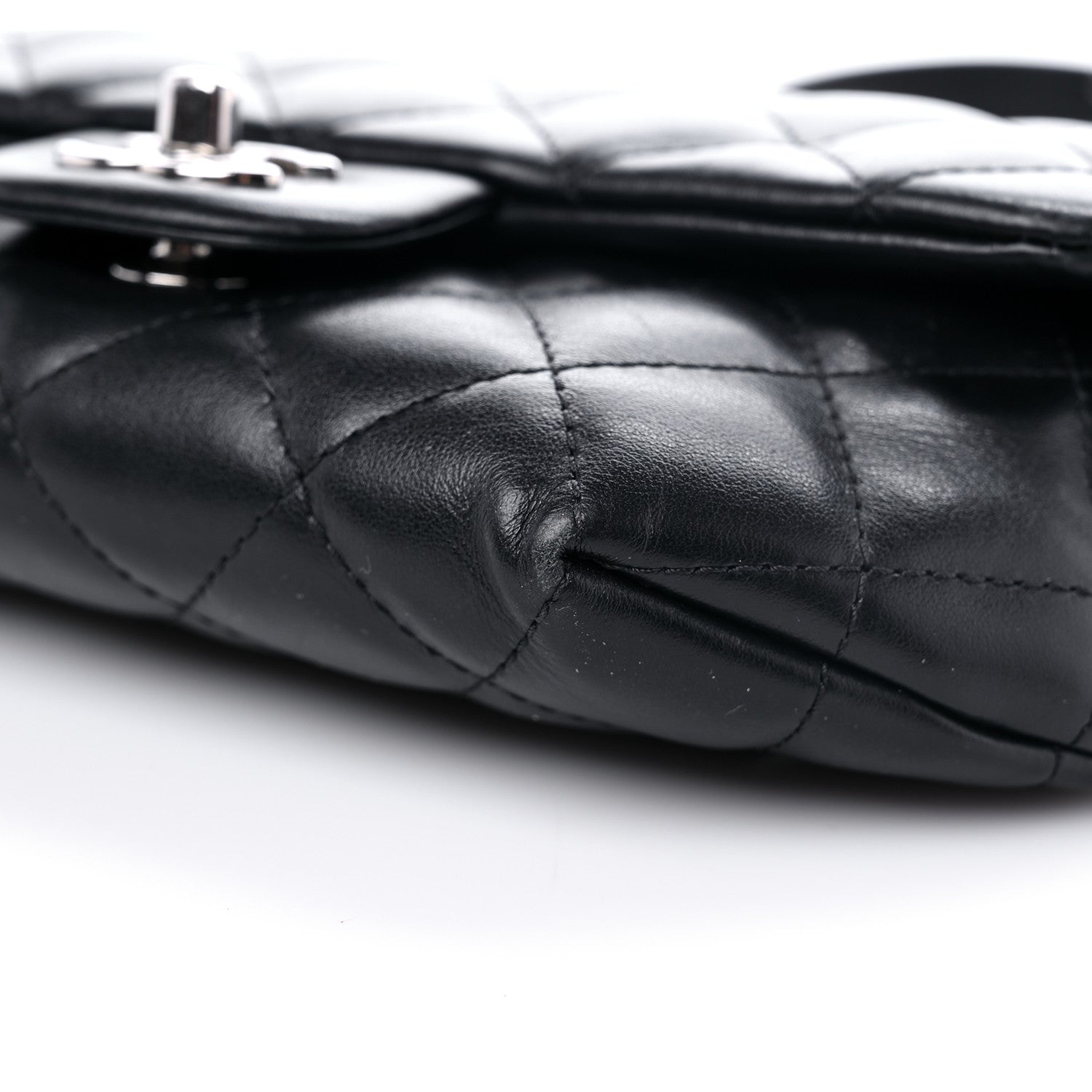 Chanel Calfskin Quilted CC Uniform Flap Belt Bag Black 9 of 15