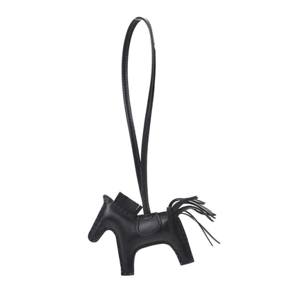 Hermes Milo Lambskin Grigri Rodeo Horse Bag Charm PM So Black 1 of 5