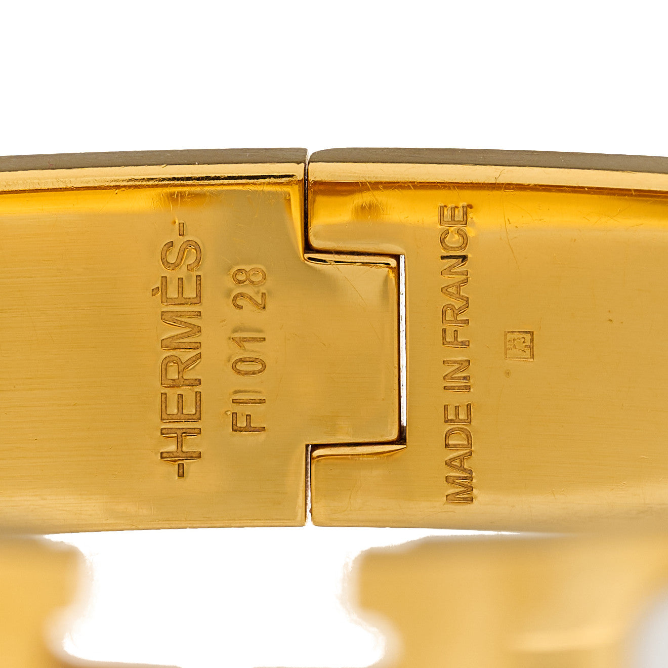 Hermes Enamel Narrow Clic Clac H Bracelet PM White 3 of 3