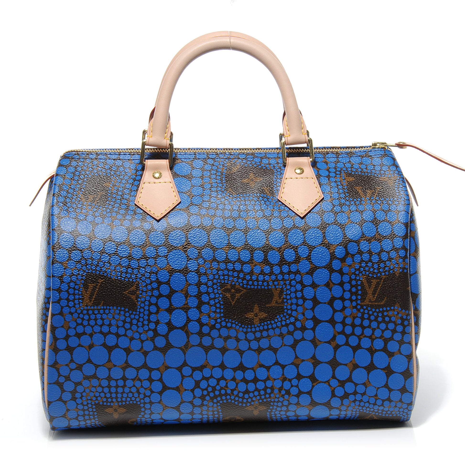 Louis Vuitton Monogram Kusama Town Speedy 30 Blue 1 of 8