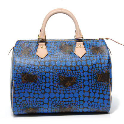 Louis Vuitton Monogram Kusama Town Speedy 30 Blue 1 of 8