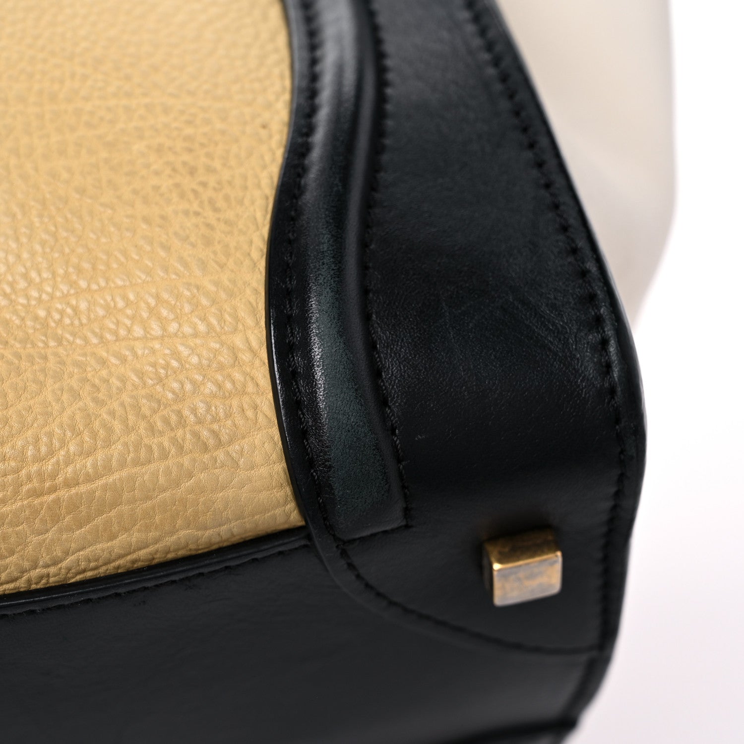 Celine Velluto Calfskin Tri-Color Mini Luggage Vanilla 19 of 37