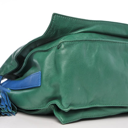 Loewe Calfskin Flamenco Shoulder Bag Green 10 of 14