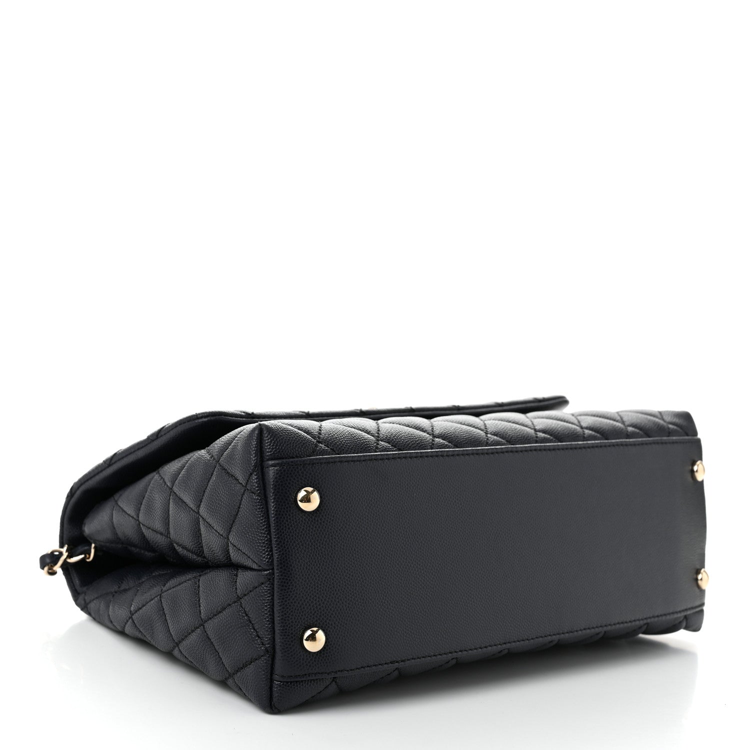 Chanel Caviar Quilted Small Coco Handle Flap Navy 4 of 10