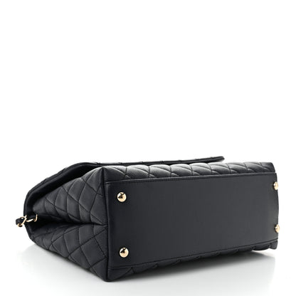 Chanel Caviar Quilted Small Coco Handle Flap Navy 4 of 10