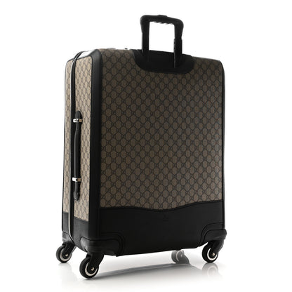 Gucci GG Supreme Monogram Four Wheel Suitcase Black 2 of 11