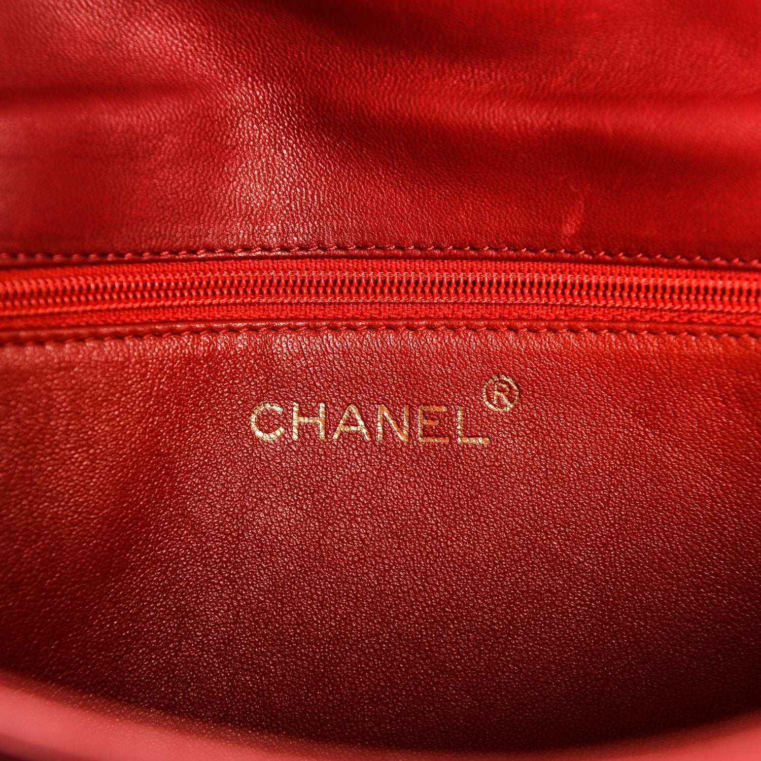 Chanel Lambskin Quilted Small Single Flap Red 6 of 8