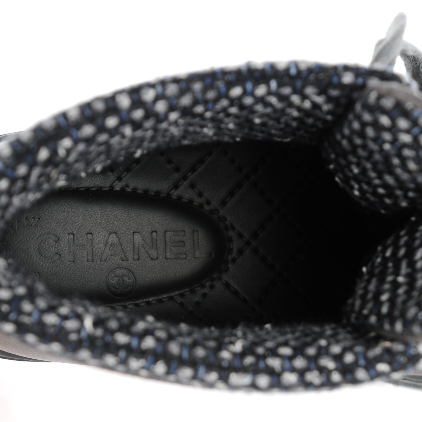 Suede Tweed High Top Sneakers 38.5 Dark Grey