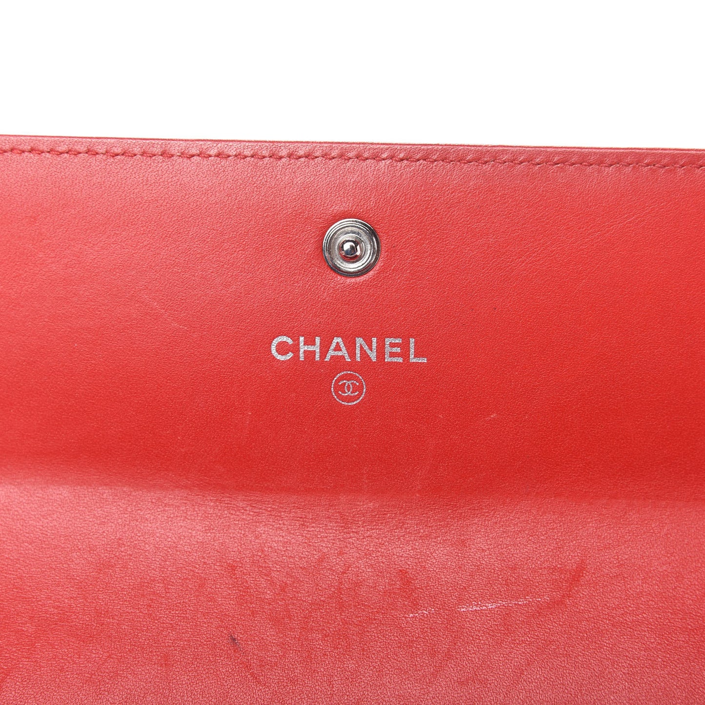 Caviar Timeless CC Large Gusset Flap Wallet Light Red