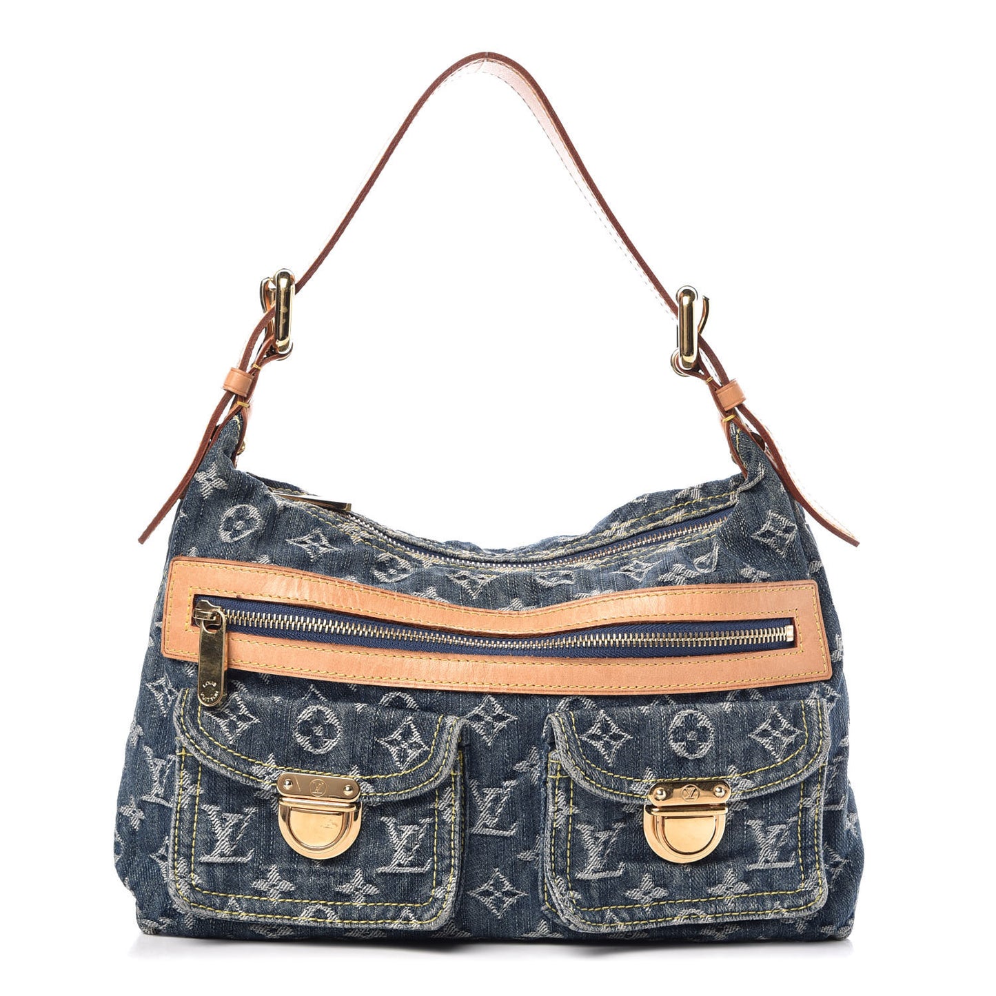 Monogram Denim Baggy PM Blue