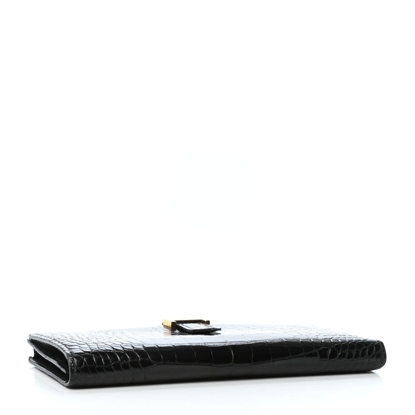 Shiny Alligator Bearn Wallet Black