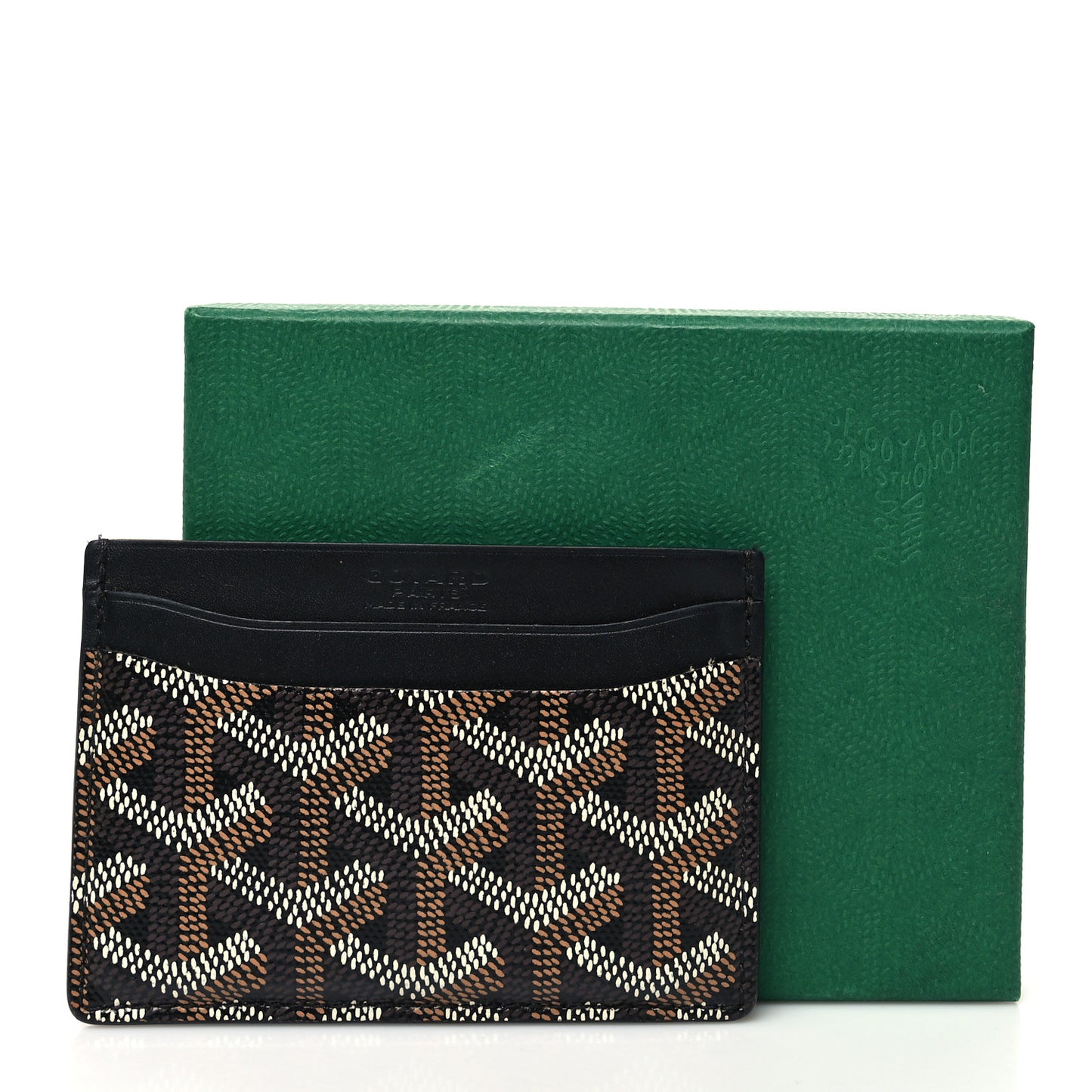 Goyardine Saint Sulpice Card Holder Black