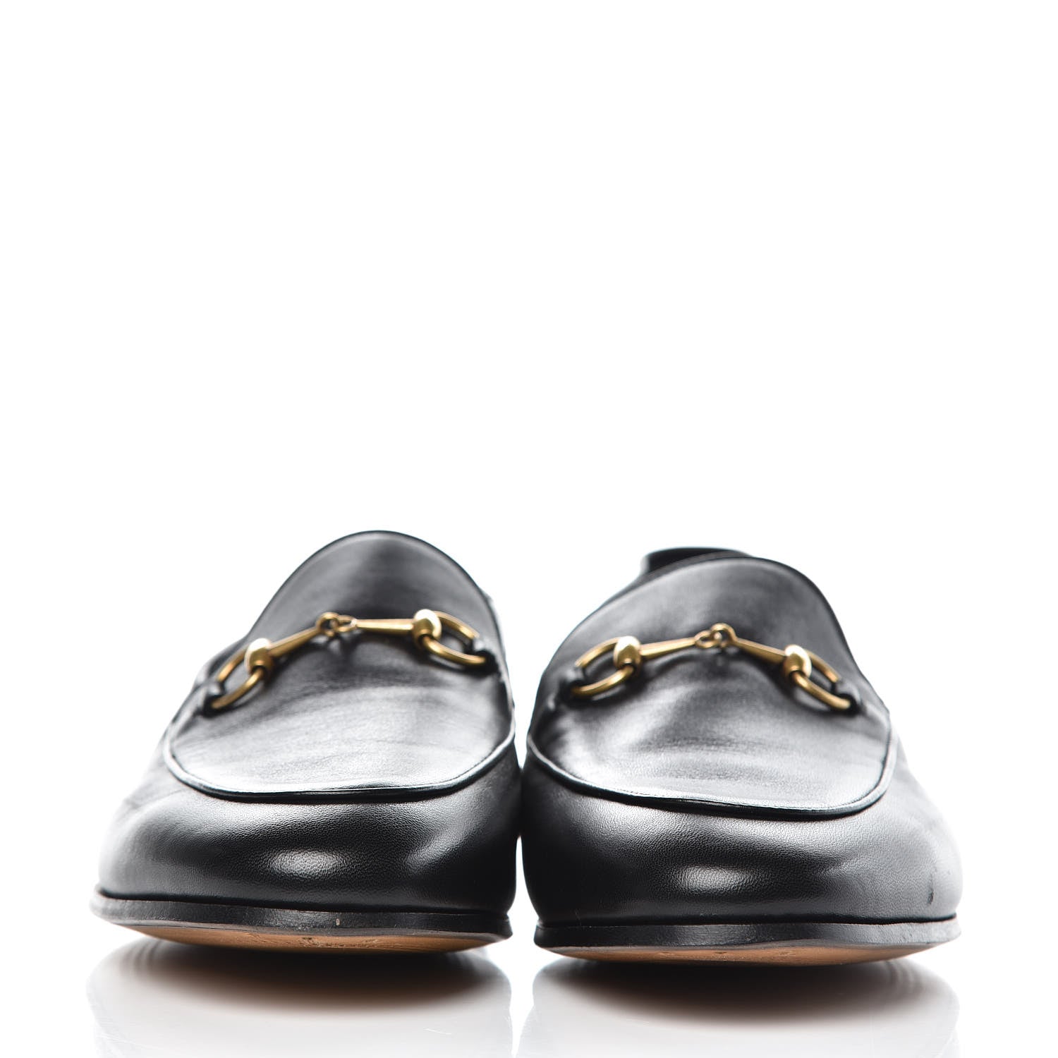 Gucci Lambskin Womens Brixton Horsebit Loafers 41.5 Black 2 of 9