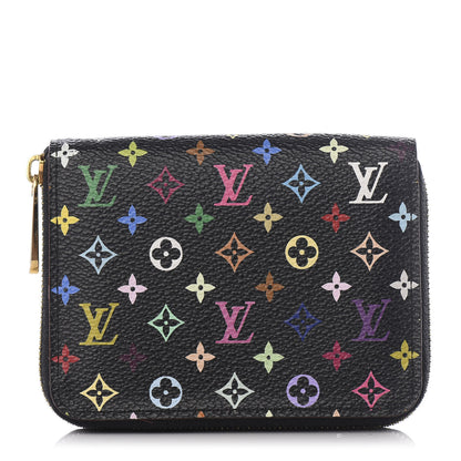 Louis Vuitton Monogram Multicolor Zippy Coin Purse Black Grenade 1 of 8