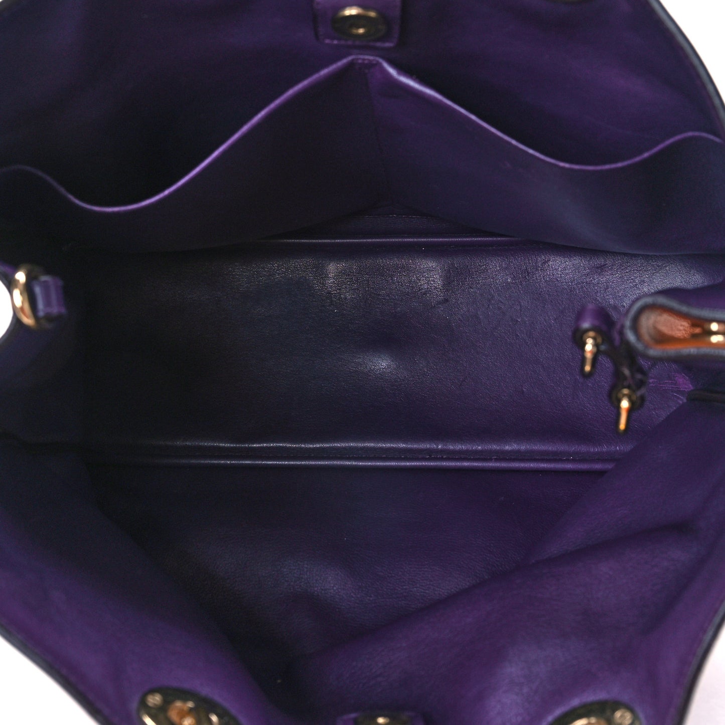 Smooth Calfskin Large Diorissimo Tote Brown Purple
