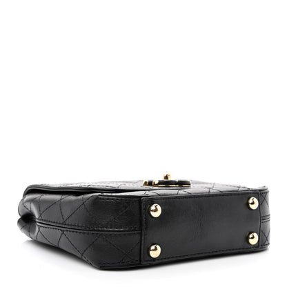 Chanel Calfskin Stitched Small Covered CC Flap Bag Black 4 of 12