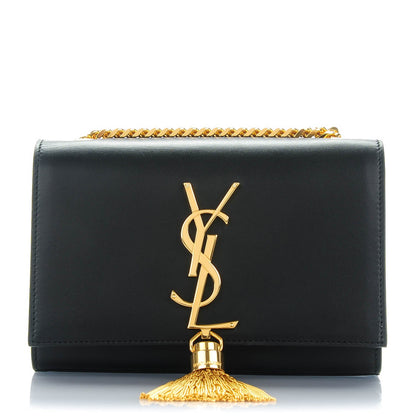 Saint Laurent Calfskin Small Classic Monogram Kate Tassel Satchel Black 1 of 7