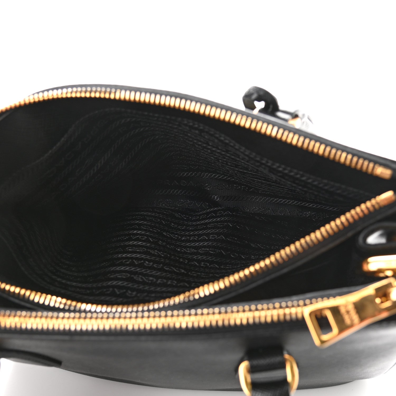 Prada Saffiano Small Galleria Double Zip Tote Black 5 of 9