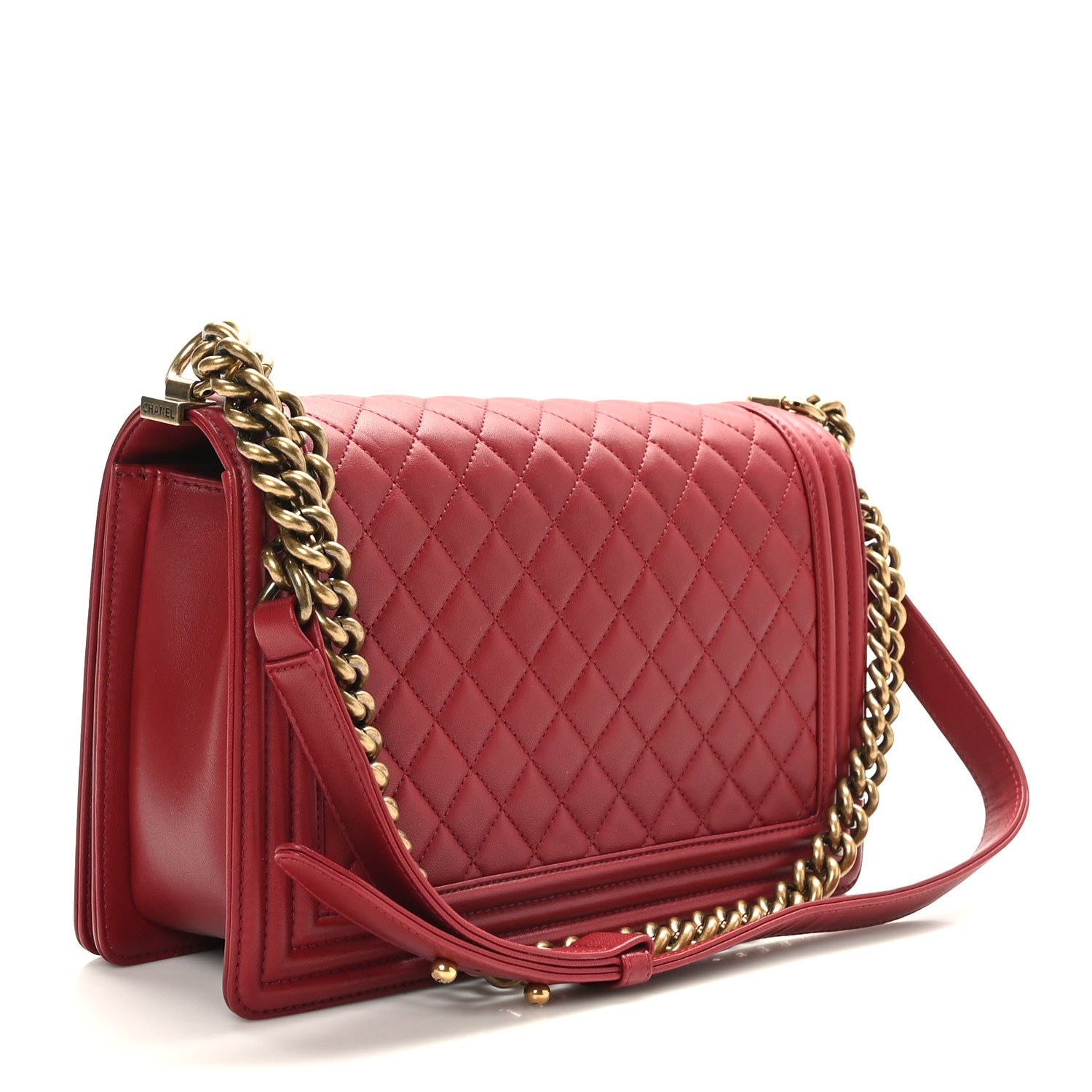 Chanel Calfskin Quilted New Medium Boy Flap Red 3 of 9