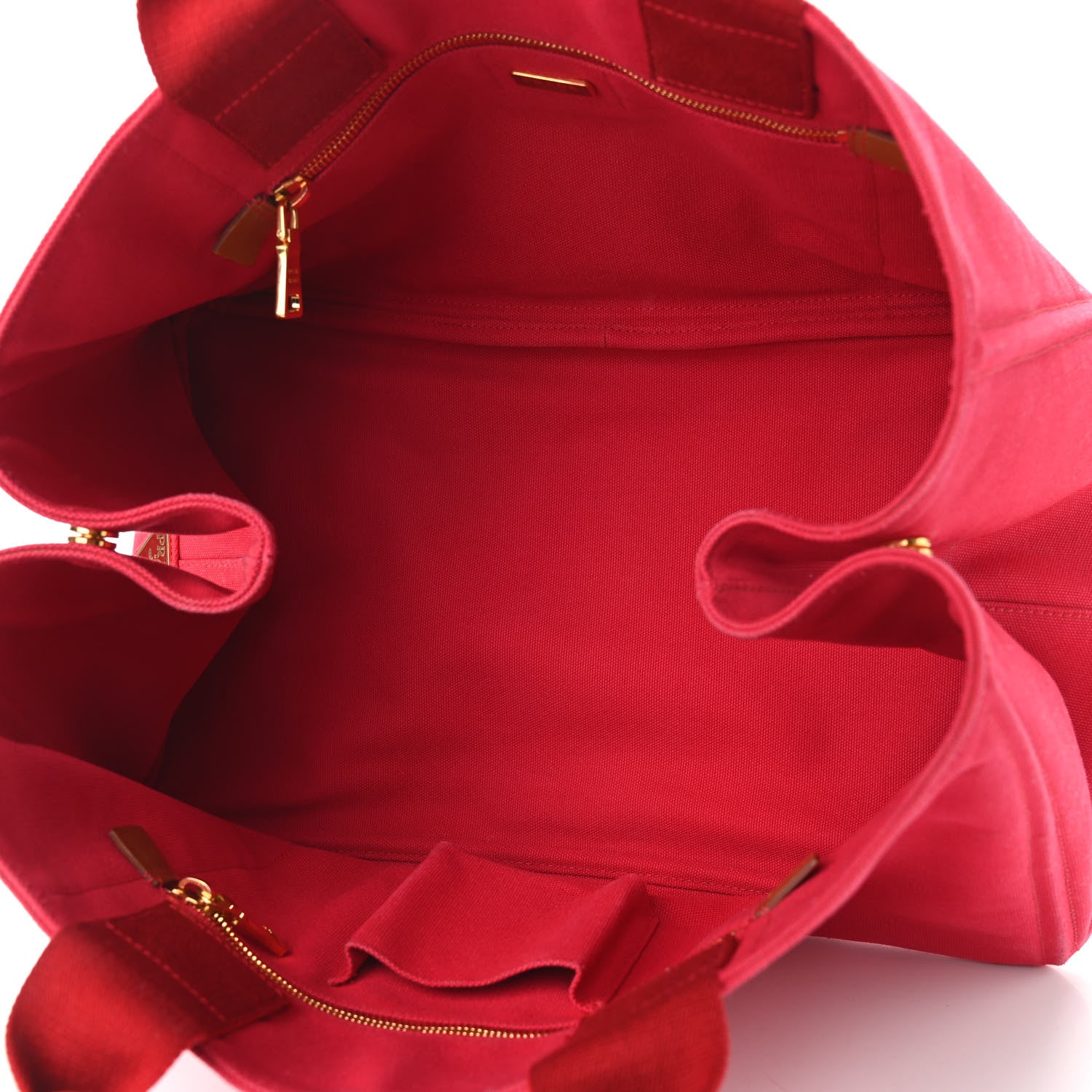 Prada Canapa Logo Shopping Tote Rosso 4 of 10