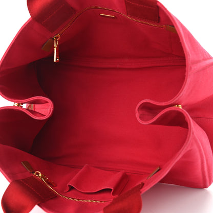 Prada Canapa Logo Shopping Tote Rosso 4 of 10