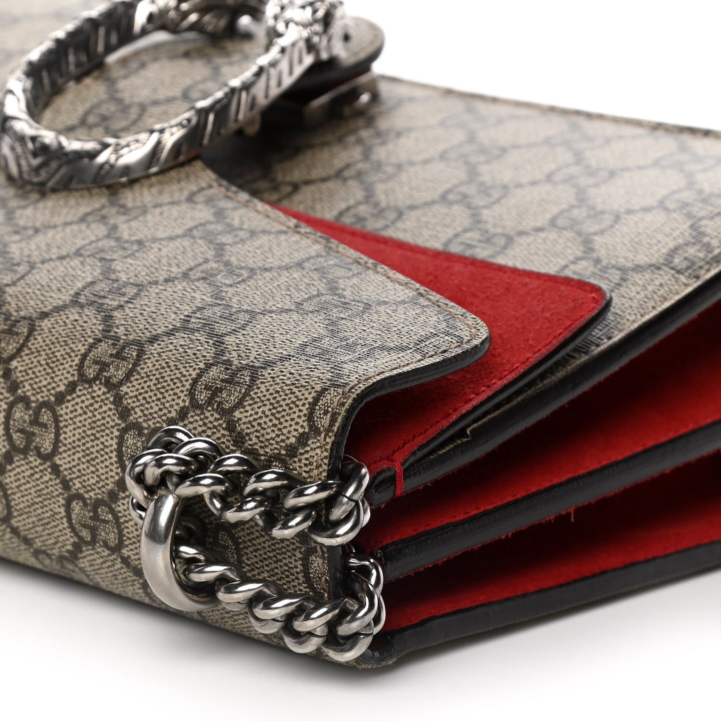 GG Supreme Monogram Small Dionysus Shoulder Bag Red