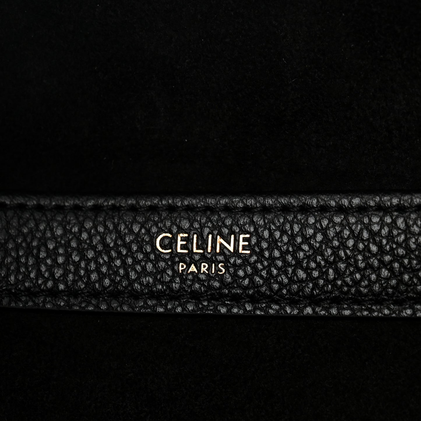 Calfskin Cuir Triomphe Cabas Drawstring Black