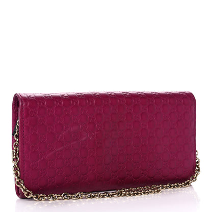 Gucci Soft Microguccissima Dice Chain Wallet Bright Bouganville 2 of 10