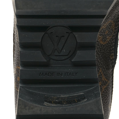 Louis Vuitton Suede Calfskin Monogram Laureate Platform Desert Boots 38.5 Black 7 of 8