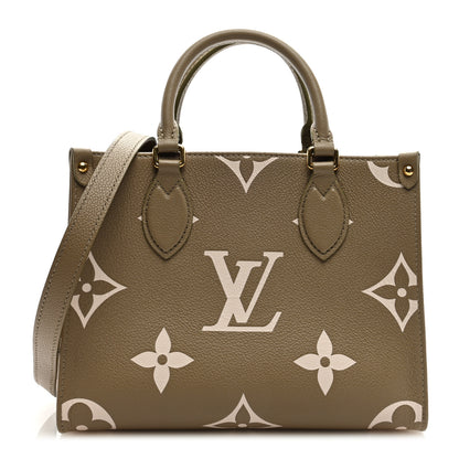 Louis Vuitton Empreinte Monogram Giant Onthego PM Khaki Cream 1 of 8