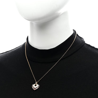 Bulgari 18K Rose Gold Carnelian Cuore Heart Pendant Necklace 2 of 5
