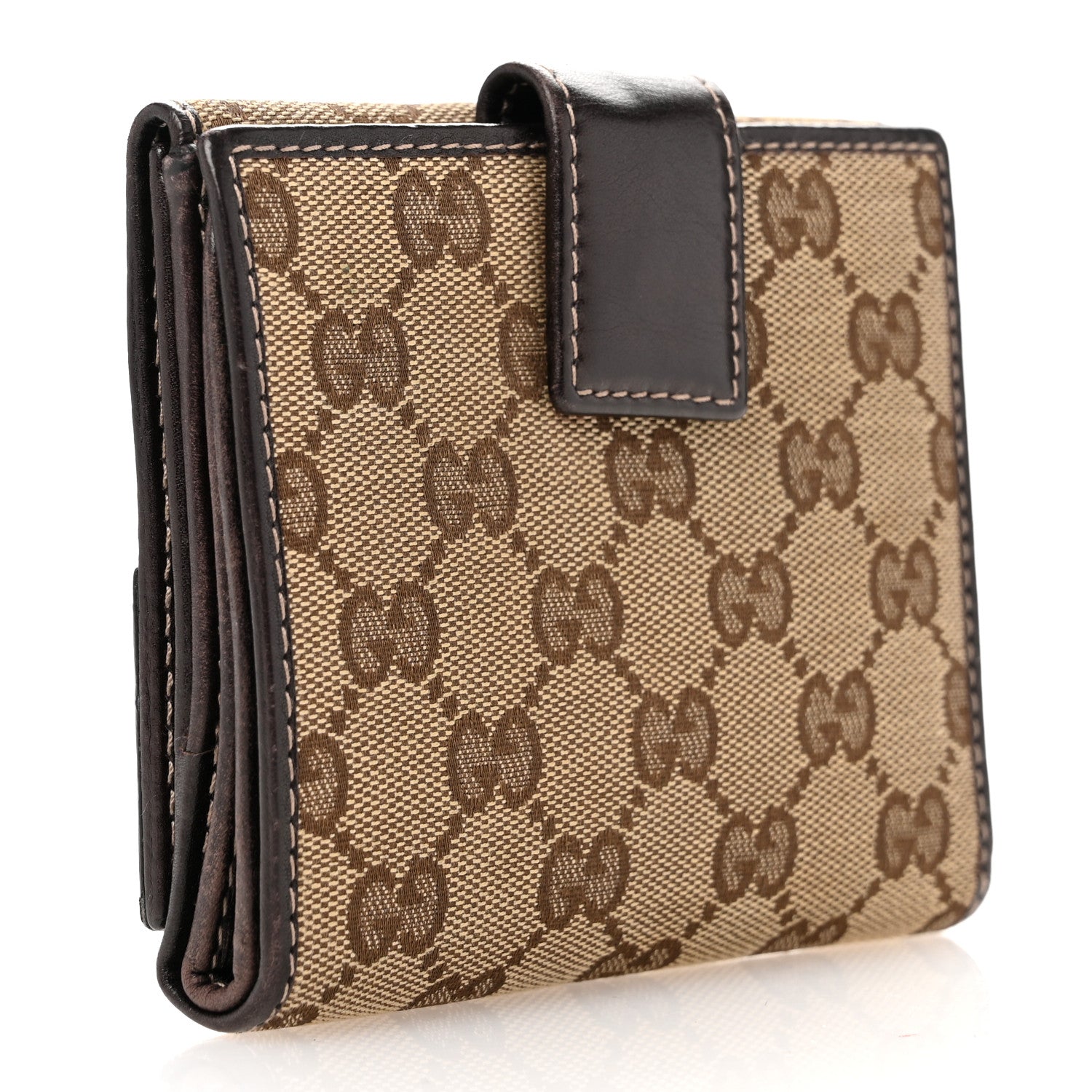 Gucci Monogram New Britt French Wallet Dark Brown 3 of 7