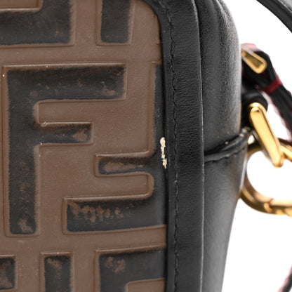Fendi Vitello Century Bi-Color FF 1974 Embossed Mini Camera Case Maya Black 12 of 12