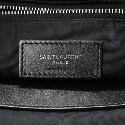 Saint Laurent Crinkled Calfskin Matelasse Monogram Medium Niki Chain Satchel Black 6 of 10