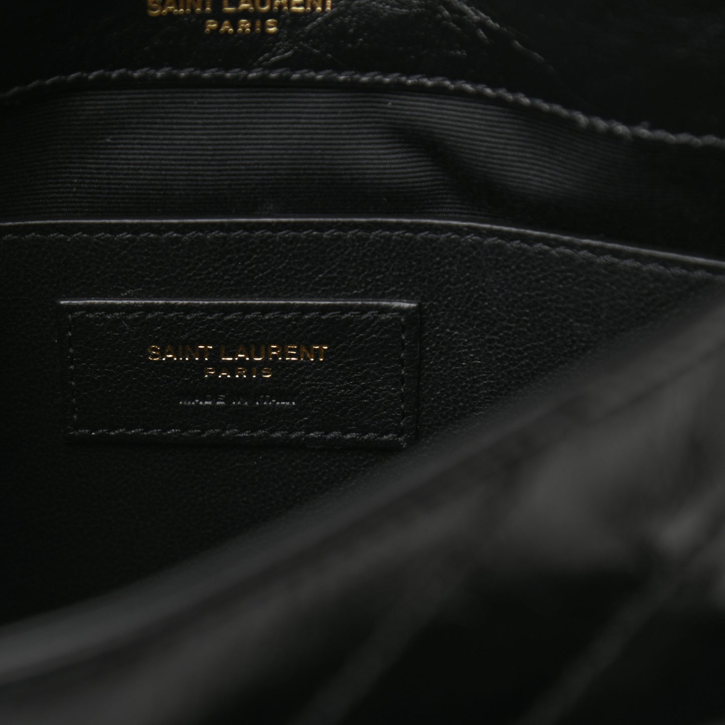 Crinkled Lambskin Matelasse Monogram Baby Niki Chain Satchel Black