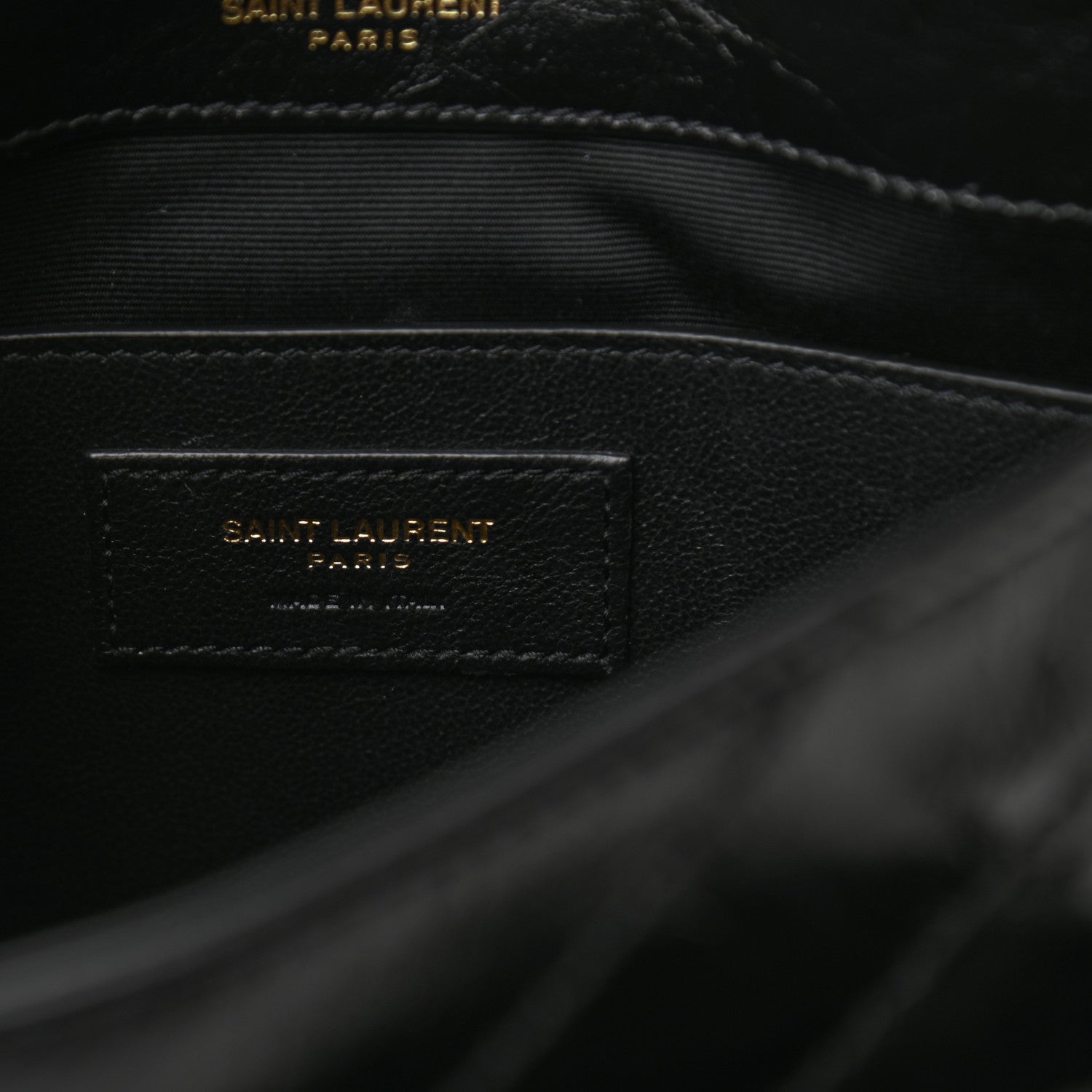 Saint Laurent Crinkled Lambskin Matelasse Monogram Baby Niki Chain Satchel Black 6 of 7