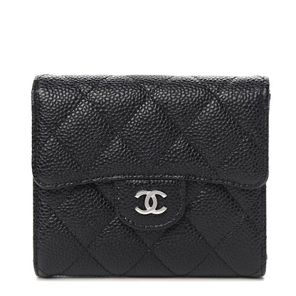 Chanel Caviar Quilted Compact Flap Wallet Black 1 of 7