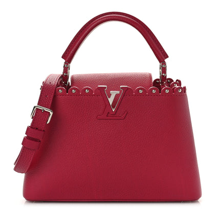 Louis Vuitton Taurillon Lace Croquets Capucines BB Groseille 1 of 9