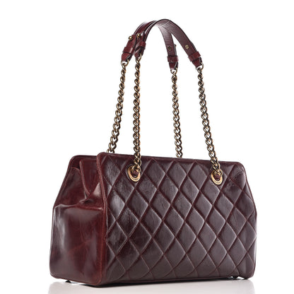 Chanel Glazed Calfskin Perfect Edge Tote Bordeaux 3 of 9