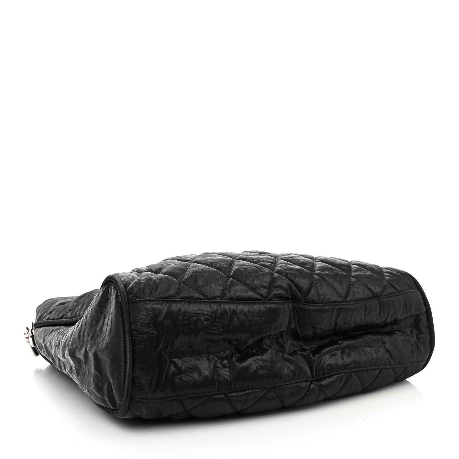 Chanel Crinkled Coated Canvas Le Marais Hobo Black 4 of 10