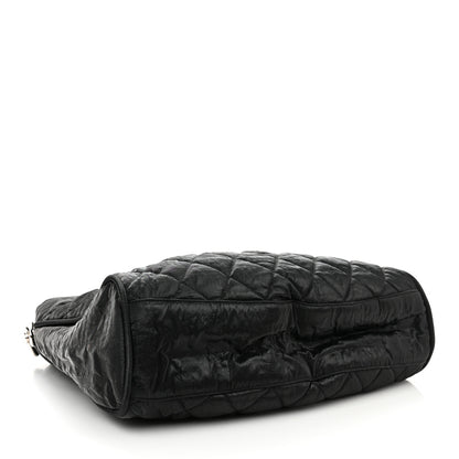 Chanel Crinkled Coated Canvas Le Marais Hobo Black 4 of 10