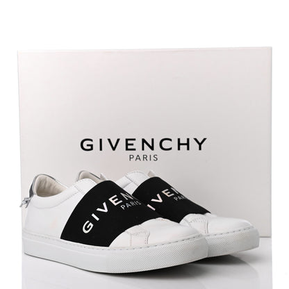 Givenchy Calfskin Band Logo Womens Urban Street Sneakers 36 White Black 10 of 10