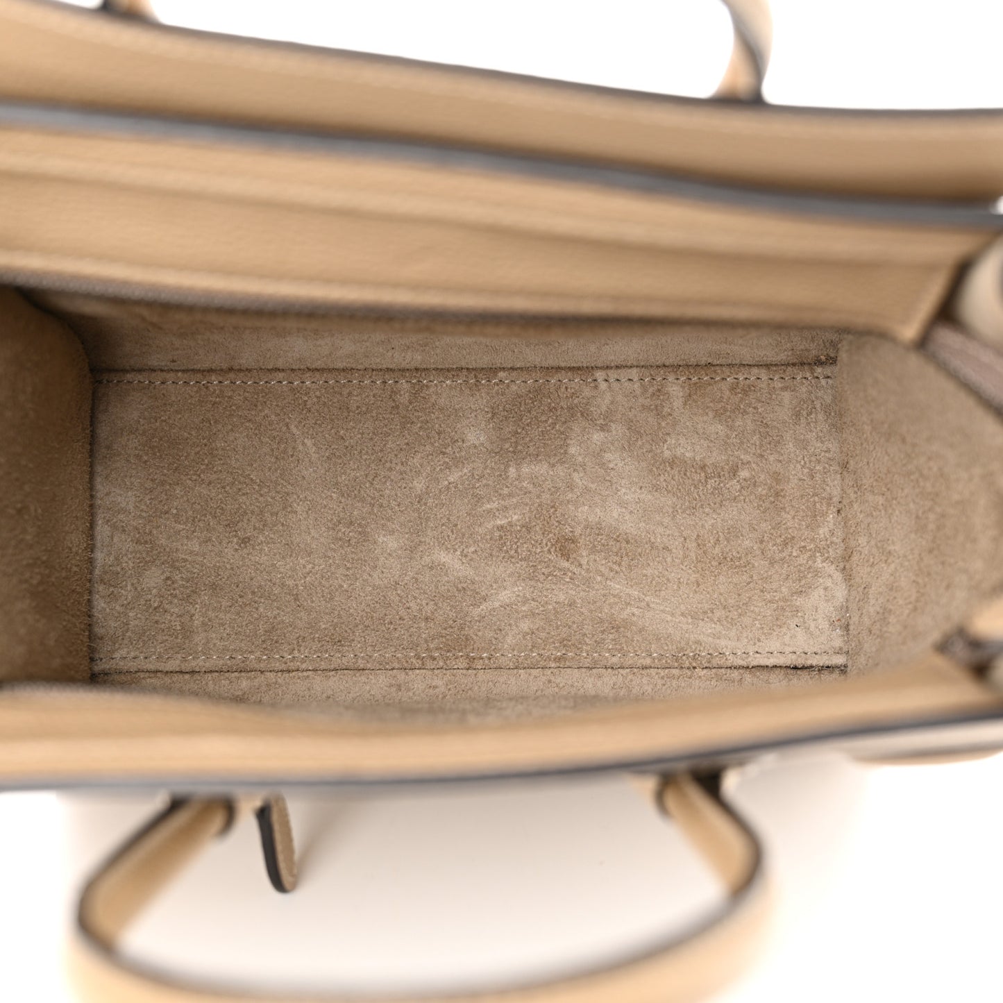 Drummed Calfskin Nano Luggage Dune