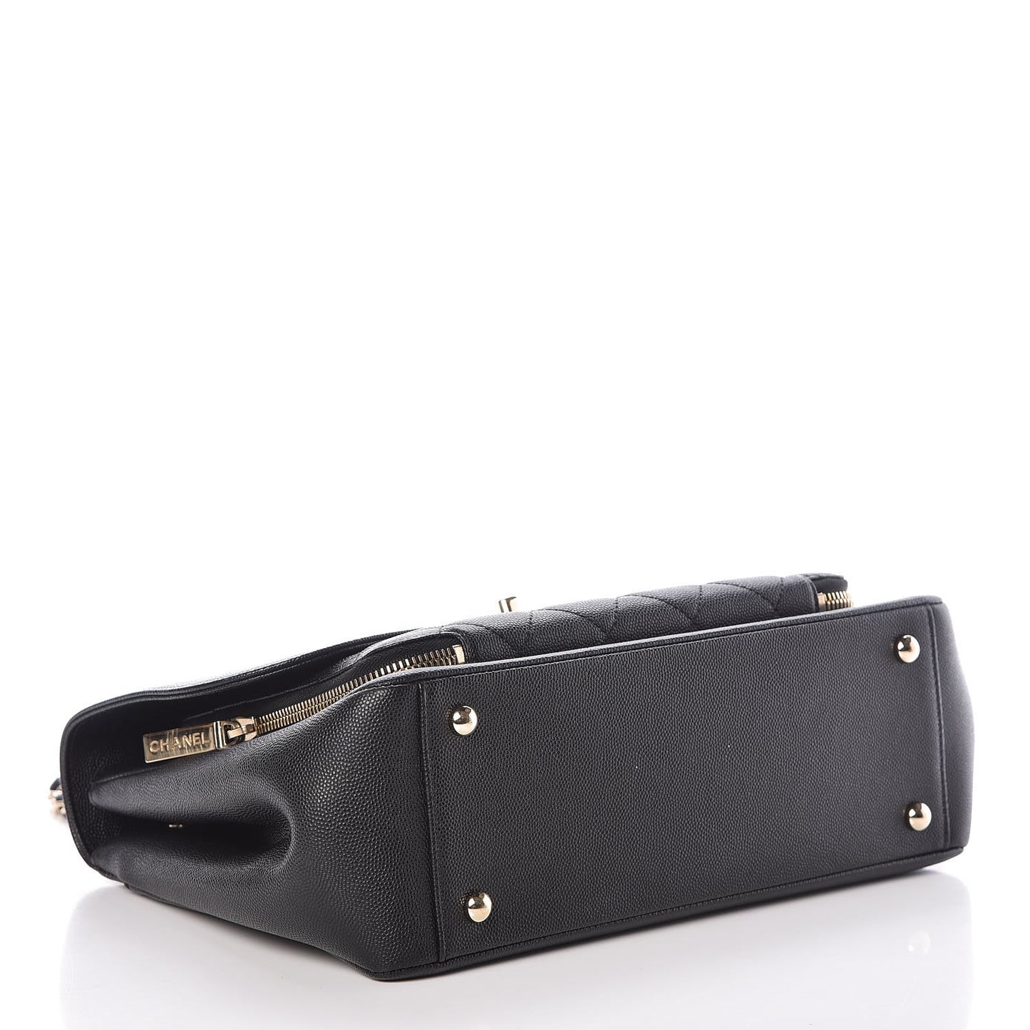 Caviar Quilted Large Business Affinity Flap Black