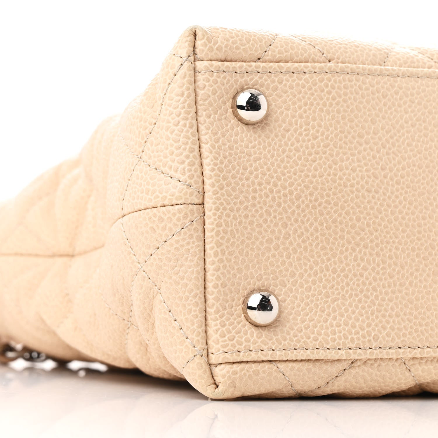 Chanel Caviar Quilted French Riviera Hobo Beige 9 of 10