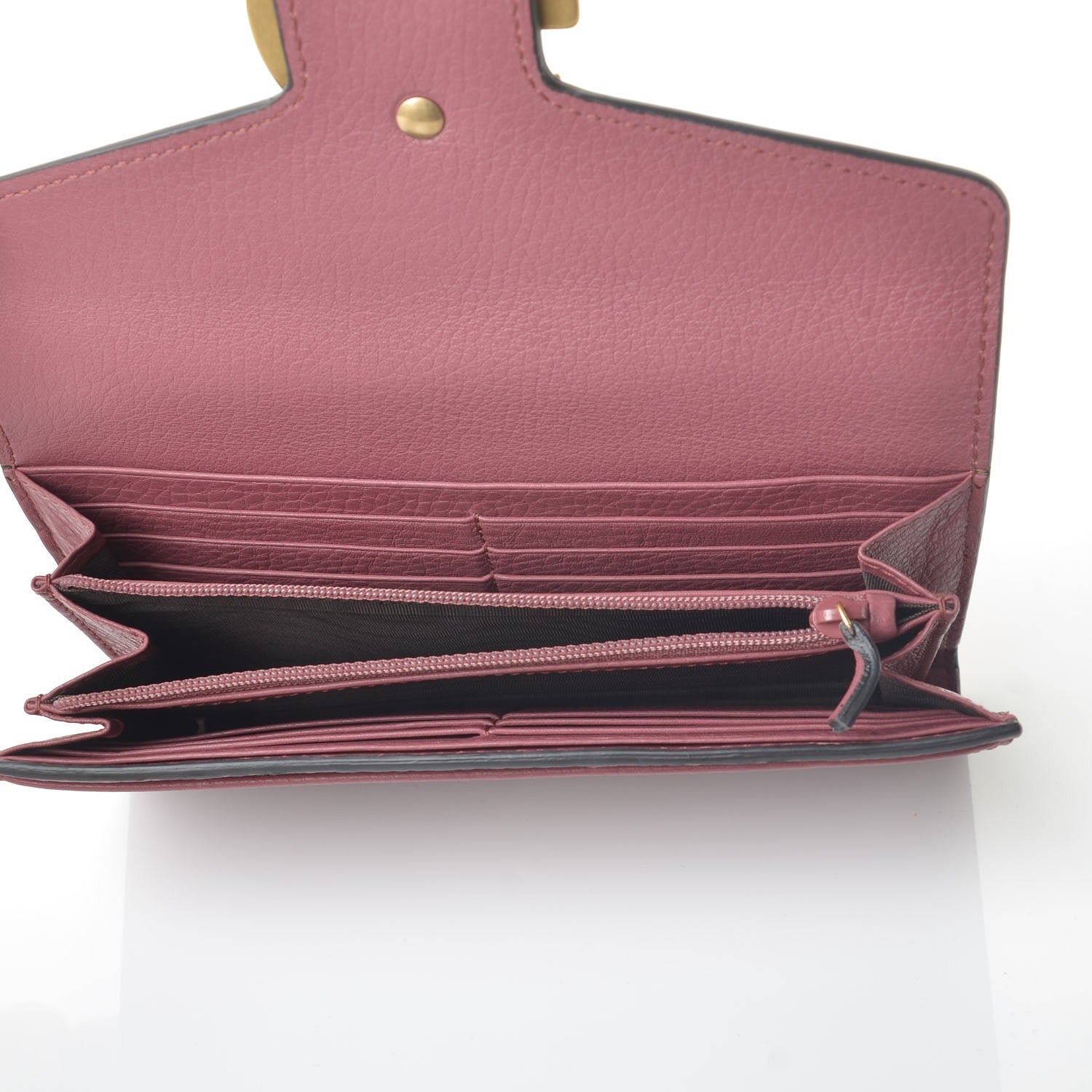Gucci Cellarius Calfskin GG Marmont Continental Wallet Dry Rose 5 of 9